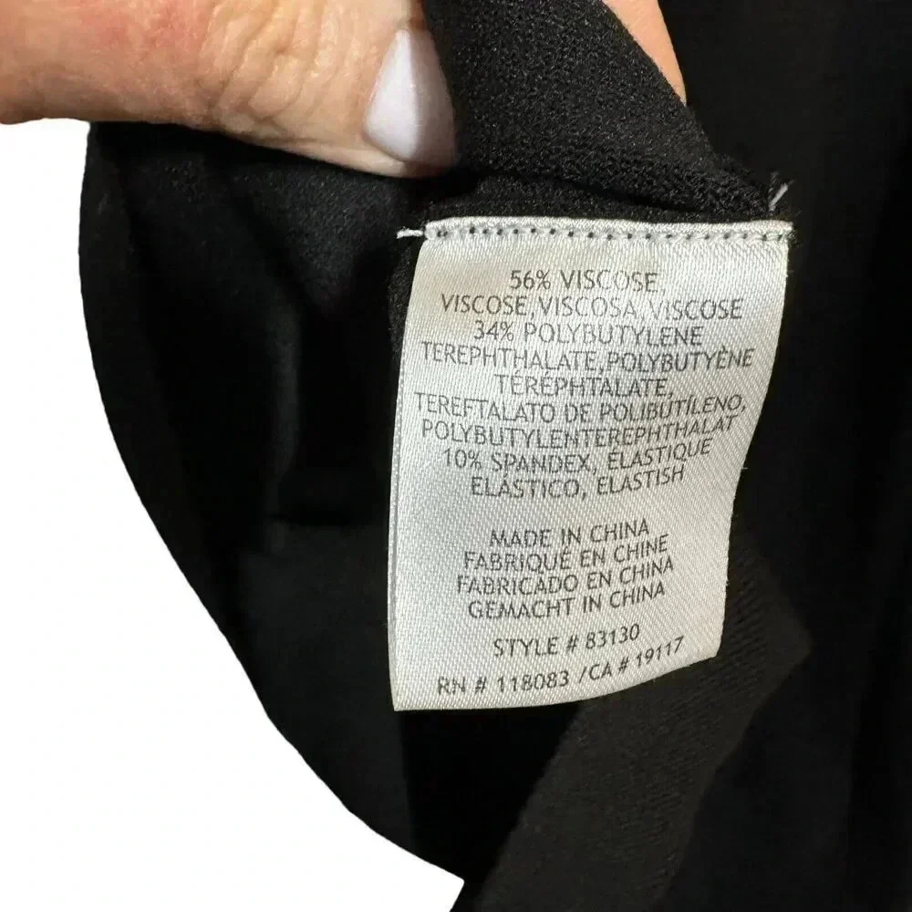 Minnie Rose Black mock turtleneck black knit sleeveless top size small - Picture 5 of 8